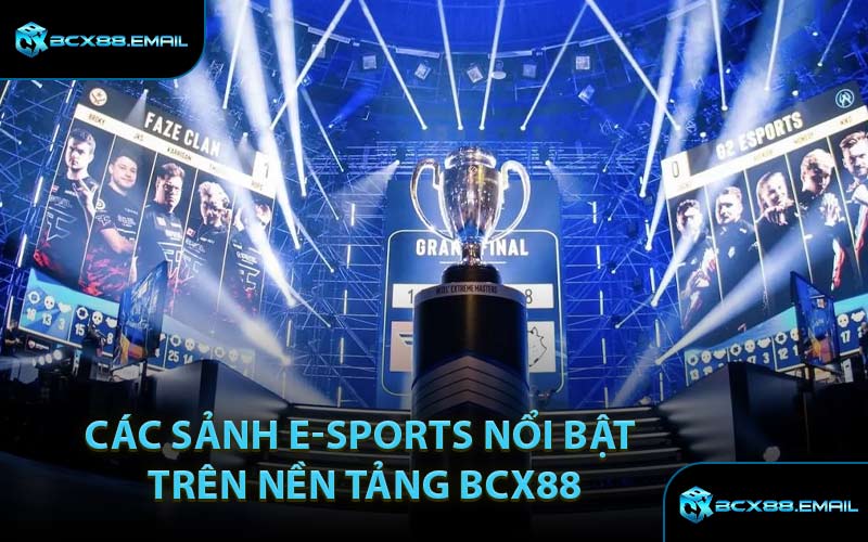 Các Sảnh E-sports Nổi Bật Trên Nền Tảng BCX88